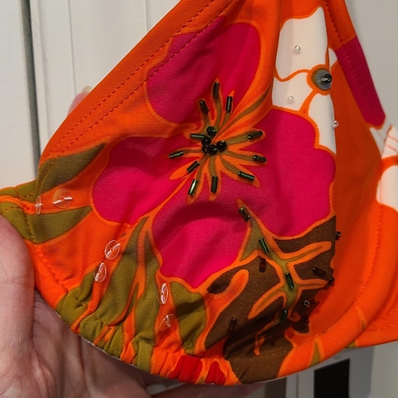 Baja Blue Orange Tropical Bikini - Picture 3 of 8